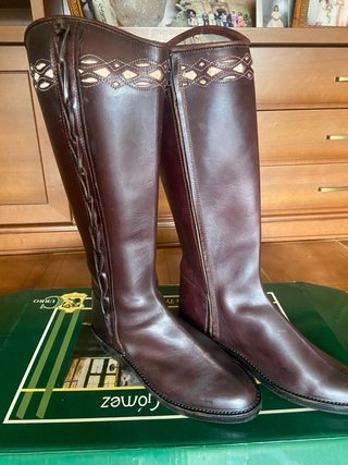 Botas altas de piel estilo cowboy