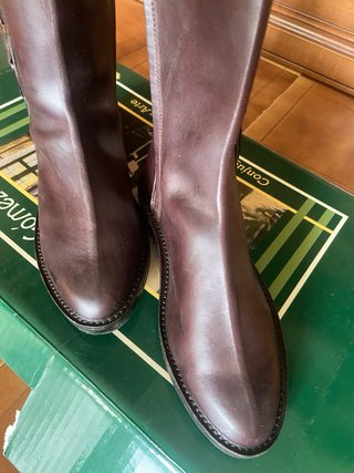 Botas altas de piel estilo cowboy