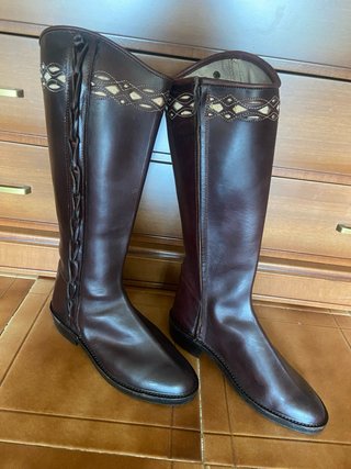 Botas altas de piel estilo cowboy