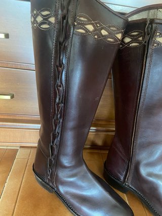 Botas altas de piel estilo cowboy