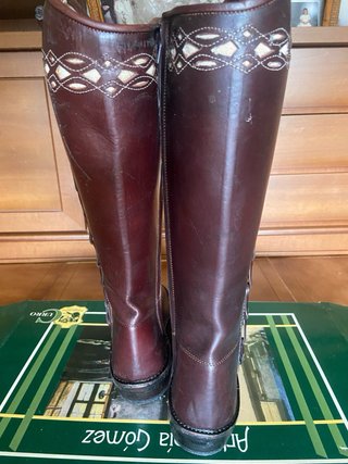 Botas altas de piel estilo cowboy
