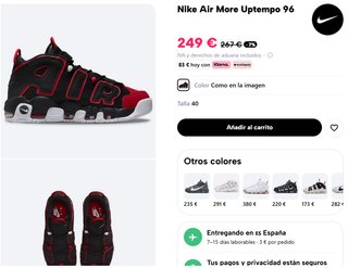 Nike Air More Uptempo '96 Negro/Rojo