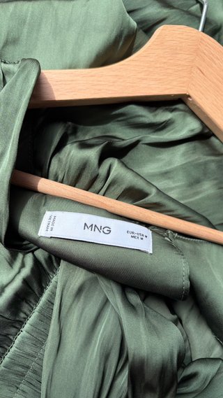 Mono Mango verde satinado talla M