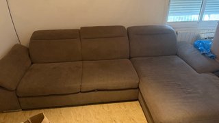 Sofá chaise longue con canapé y cama
