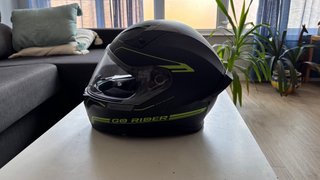 Casco Moto NZI Negro y Verde
