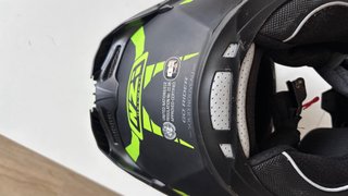 Casco Moto NZI Negro y Verde