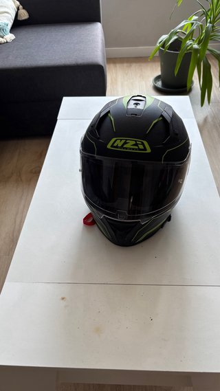 Casco Moto NZI Negro y Verde