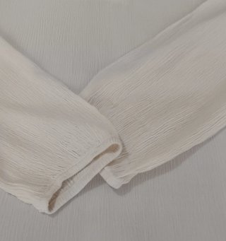 Caftán de playa plisado beige