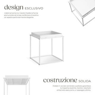 Tavolino Cambridge 40 x 40 x 44cm · Metallo · Tavolini
