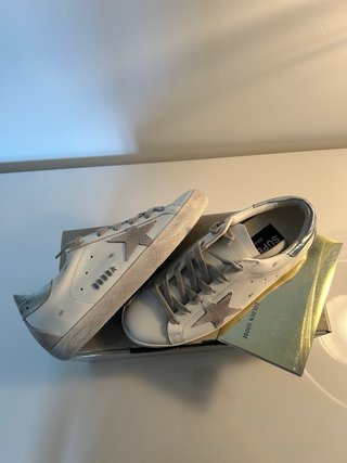 Golden Goose Superstar Sneakers Bianco Argento-New