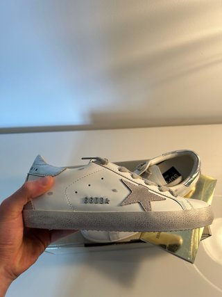 Golden Goose Superstar Sneakers Bianco Argento-New