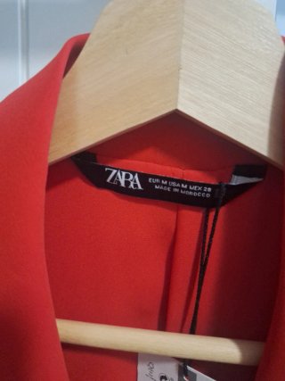 Mono blazer corto Zara Talla M Rojo