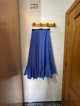 Falda flamenca negra talla M