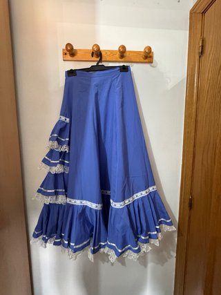 Falda flamenca negra talla M