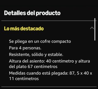 Mesa Plegable Picnic Azul y Plata