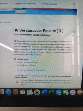 HG Desatascador Potente Líquido 1L