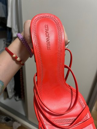 Sandalias Stradivarius Naranja/Rojo