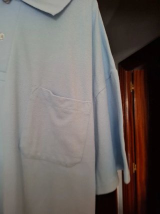 Polo azul hombre talla XL con bolsillo