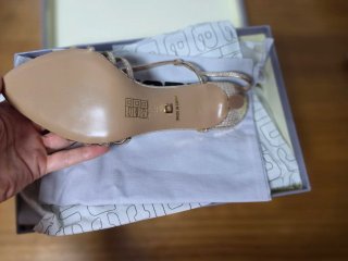 Sandalias Lola Cruz Doradas Tacón 7cm