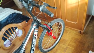 Bicicleta Montaña Freerider Negra y Roja