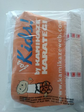 Kimono Kamikaze for Kids Blanco Talla 140