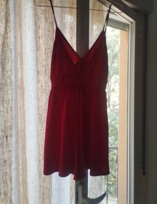 Mono corto Bershka rojo