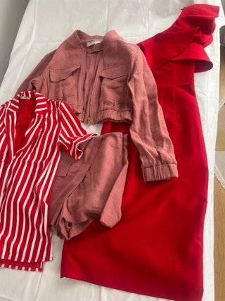 Lote Ropa Mujer Zara Pink/Red
