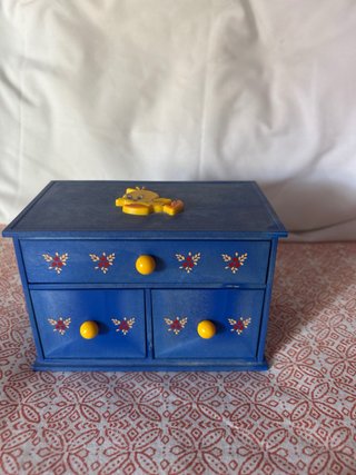 Joyero infantil Piolín azul y amarillo