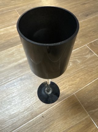 Portavelas Candelabro Cristal Negro
