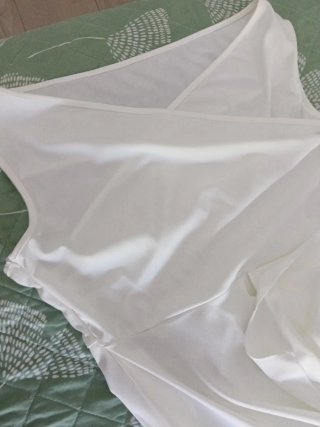 Vestido blanco XXL con drapeado