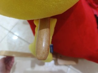 Balancín infantil de madera y peluche