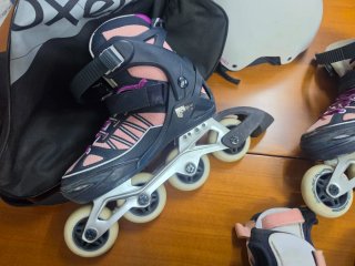 Patines Oxelo Talla 38-41 + Casco y Protecciones