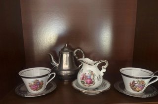 Conjunto de té porcelana pintada
