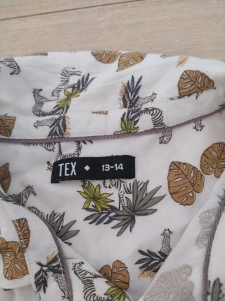 Camisa estampada tropical blanca