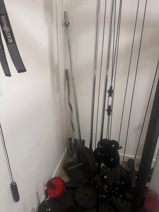 Gimnasio multifunción + 100kg discos