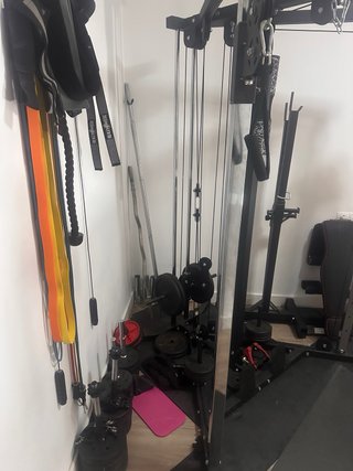 Gimnasio multifunción + 100kg discos