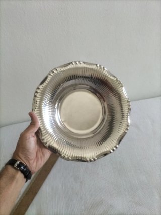 Fuente servir vajilla antigua plata plateado
