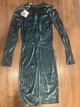 Vestido verde terciopelo talla XS