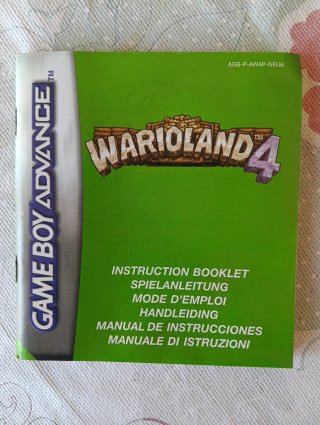 Manual Wario Land 4 Game Boy Advance