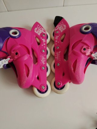 Patines en línea niña Oxelo rosa/morado