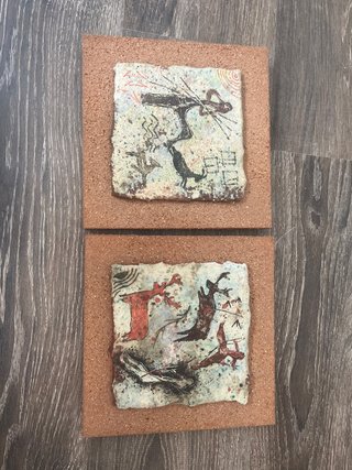 Cuadros decorativos de cerámica 22x22