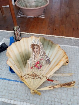 Abanico Goyesco Antiguo para Restaurar