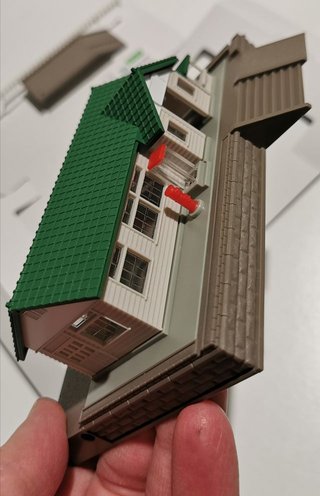 Maqueta Estación escala N tren eléctrico 0 diorama