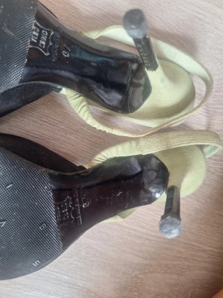 Zapatos Rochas Vintage Lujo Negros y Verdes