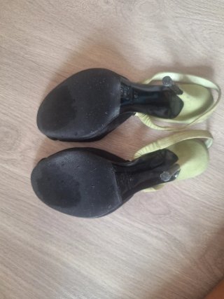Zapatos Rochas Vintage Lujo Negros y Verdes
