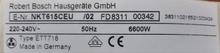 Vitroceràmica Bosch NKT615CEU/02 4 focs 6.600W