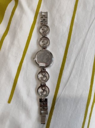 Reloj sfera Negra Plateado