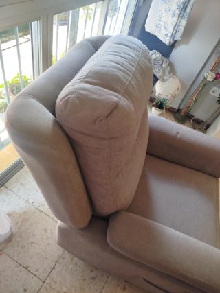 Sillón relax gris tela