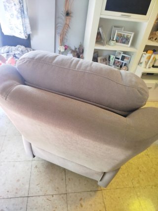 Sillón relax gris tela