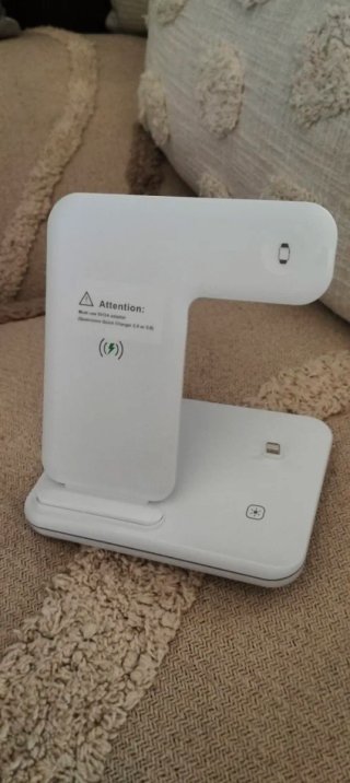 Cargador Inalámbrico 3 en 1 Blanco